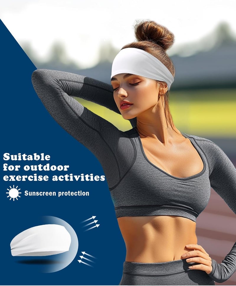 Supeniu Headband for Men & Women, Sweat Wicking Sports Sweatband Headbands, Workout Running Training Yoga Basketball Hairband - Image 3